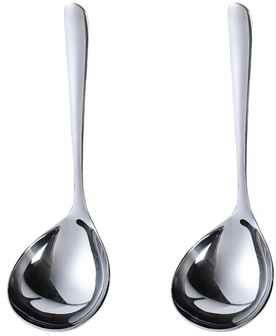Axis 艾克思 304不鏽鋼加深加大湯勺, 銀色, 2支