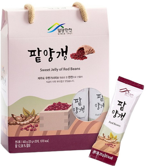 밀양한천 팥양갱, 1개, 400g