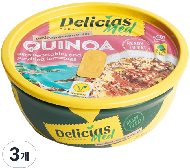 델리시아스메디 지중해 퀴노아 샐러드, 3개, 250g