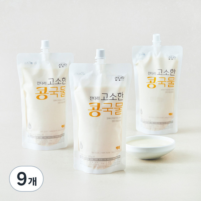 잔다리 고소한 콩국물, 340g, 9개