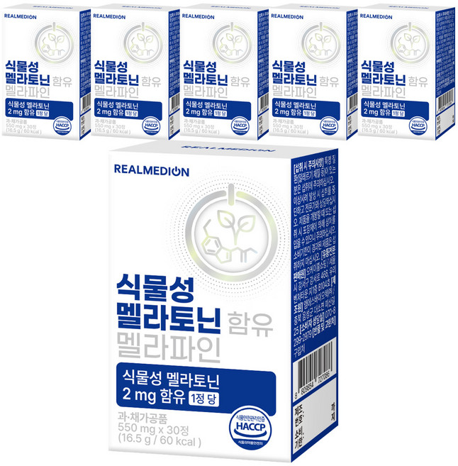 REALMEDION 含植物性褪黑激素 Melafine 16.5g, 6個, 30錠