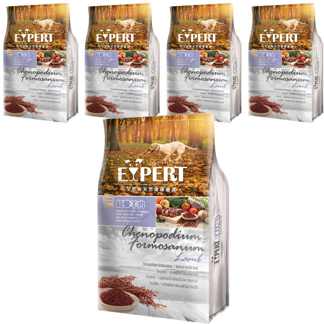 福壽實業 EXPERT 艾思柏 成犬專用配方飼料, 紅藜羊肉, 1.5kg, 5袋