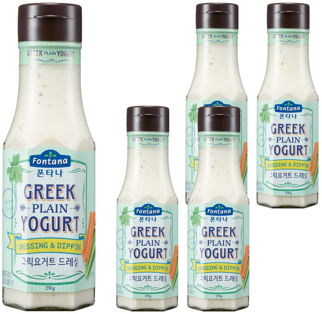 豐塔納希臘酸奶醬, 270g, 5個