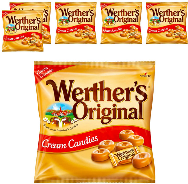 Werther's Original 道地的偉特 鮮奶油糖, 6袋, 90g