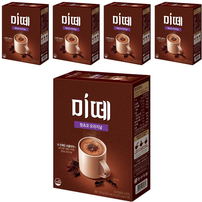 미떼 핫초코 오리지날, 30g, 10개입, 5세트