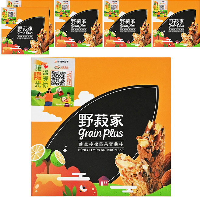 grain plus 野菽家 營養棒 蜂蜜檸檬口味 7入, 210g, 6盒