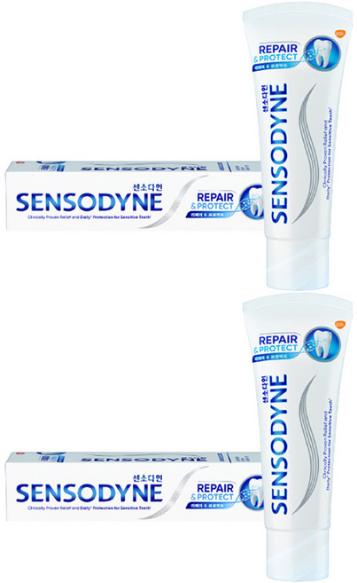 센소다인 리페어 앤 프로텍트 치약, 100g, 2개