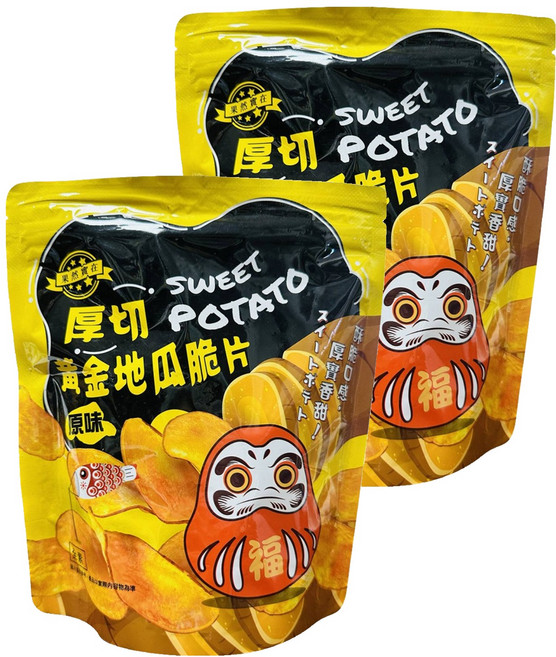 果然實在 豐淇厚切黃金地瓜脆片 原味, 140g, 2包