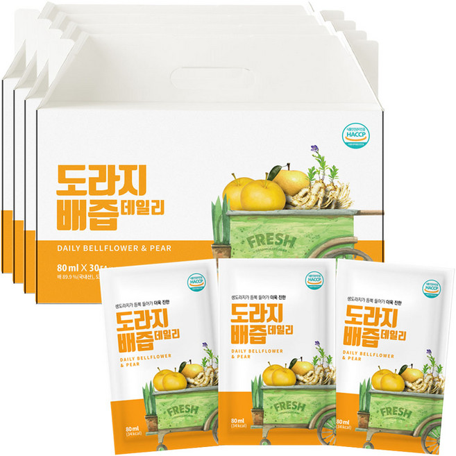 물넣지않은 도라지배즙 데일리, 2.4L, 4개