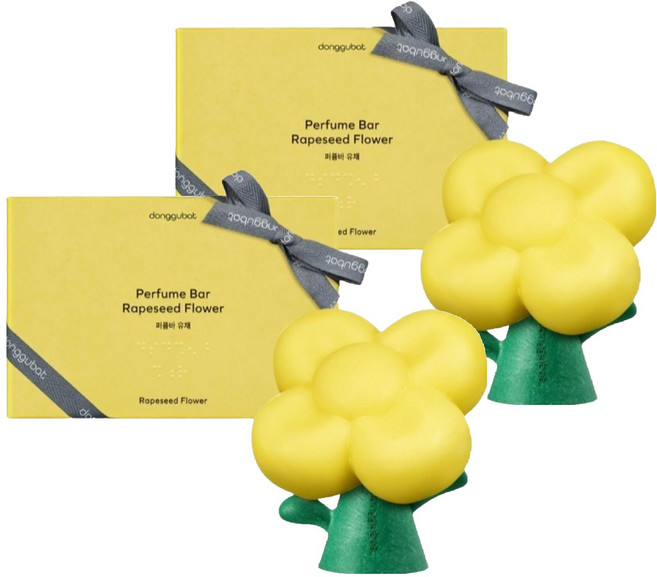 동구밭 퍼퓸바 유채 + 스탠드 비누 받침대 선물세트, 17g, 2세트