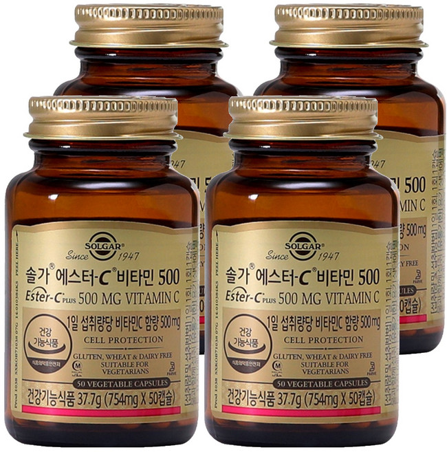 솔가 에스터C 비타민 500, 50정, 4개