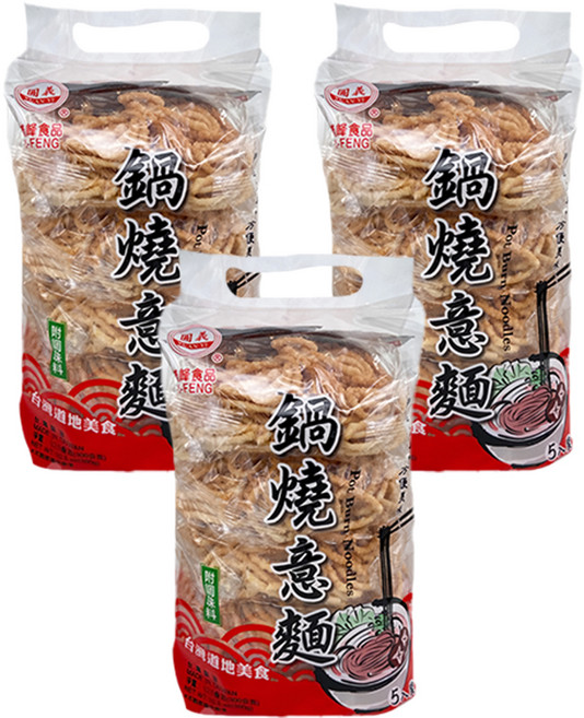 義峰食品 海鮮風味鍋燒意麵, 300g, 3袋