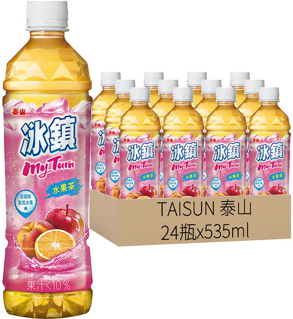 泰山 冰鎮 水果茶, 535ml, 24瓶
