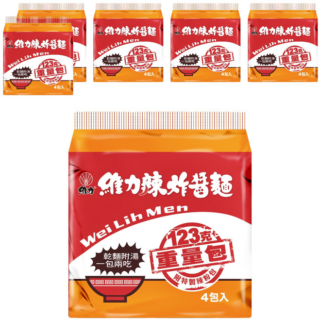 維力 辣炸醬麵重量包 123g, 24包