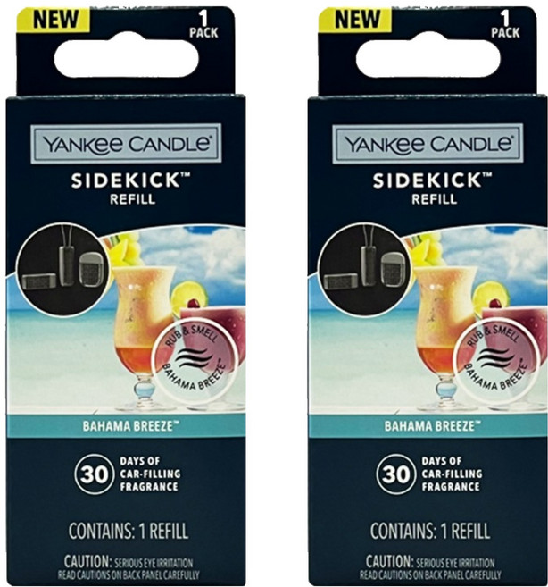 YK 사이드킥 차량용 방향제 리필, 2개, 바하마브리즈