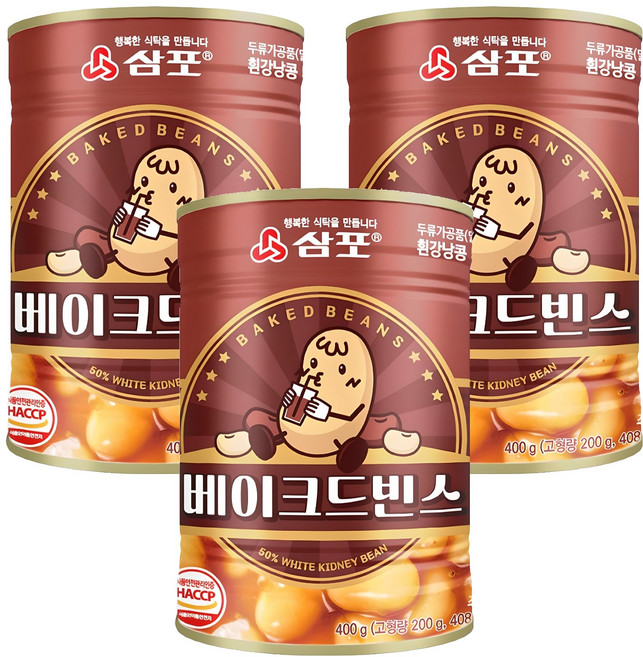 삼포 베이크드빈스, 400g, 3개