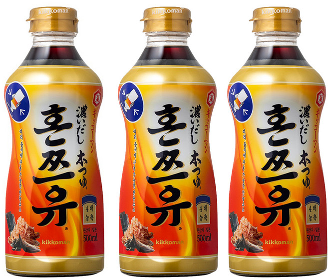 기꼬만 코이다시 혼쯔유소스, 500ml, 3개