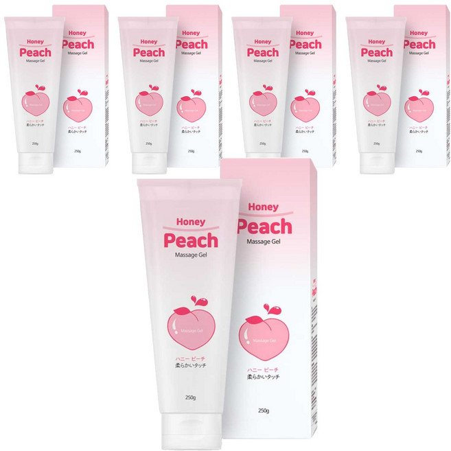 허니피치 마사지젤 복숭아향, 250g, 5개