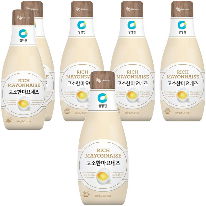 청정원 고소한 마요네즈, 500g, 6개