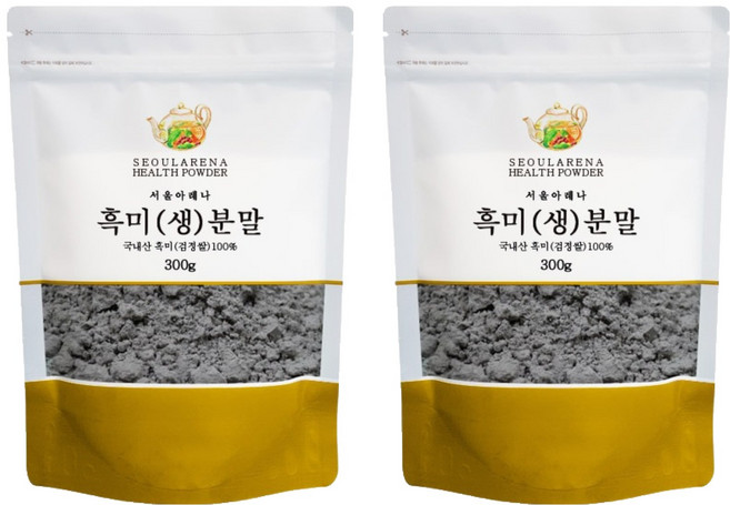 서울아레나 흑미 생 분말 국내산, 300g, 2개