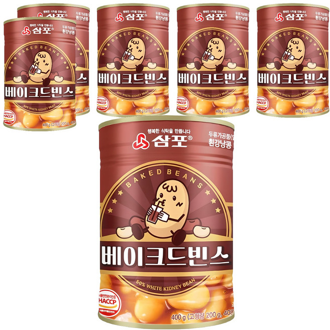 삼포 베이크드빈스, 400g, 6개