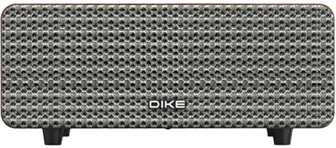 DIKE 賦曲 多功能一體式藍牙喇叭 中高音優化設計 配備遙控器 全幅絨布網點綴, DS605, 深木色