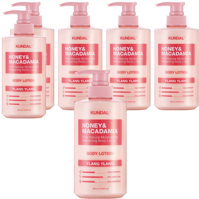 쿤달 퓨어 바디로션 일랑일랑향, 500ml, 6개
