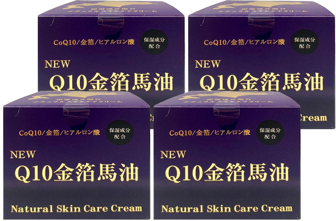 華城商事 NEW Q10金箔馬油 深層滋潤保濕, 100g, 4罐