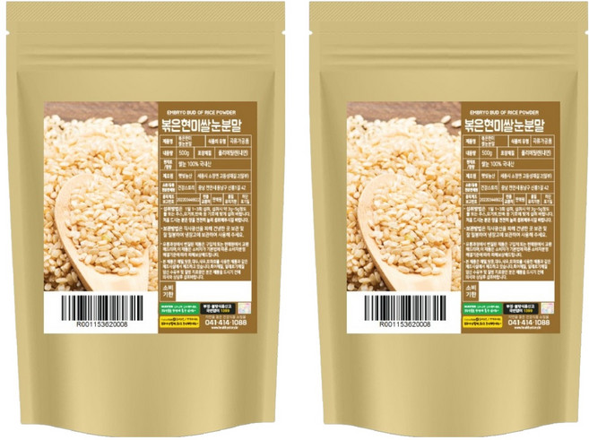炒糙米芽粉, 500g, 2個
