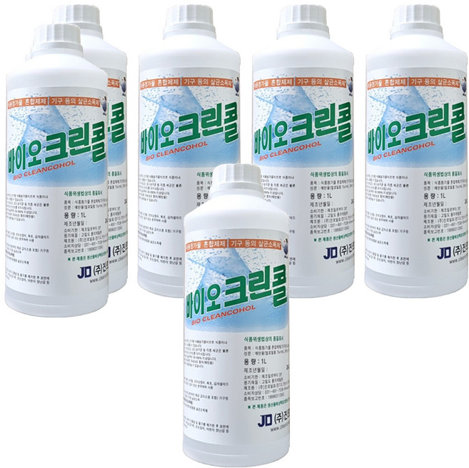 진로발효 바이오 크린콜 살균소독제, 1L, 6개