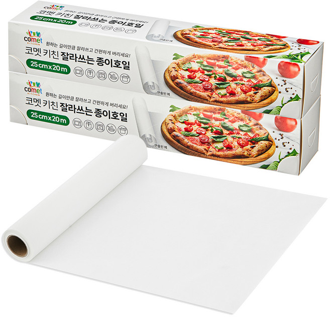 코멧 키친 잘라쓰는 종이호일, 20m, 1개입, 2개