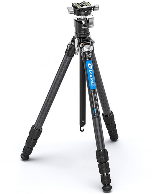 레오포토 여행용 삼각대 세트, LY-224C+LH-25R (블랙), 1개