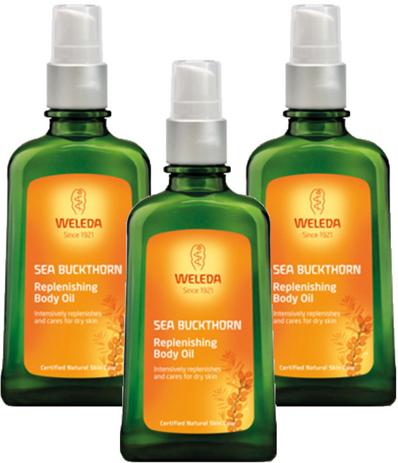 WELEDA 薇蕾德 沙棘補充身體油, 100ml, 3個