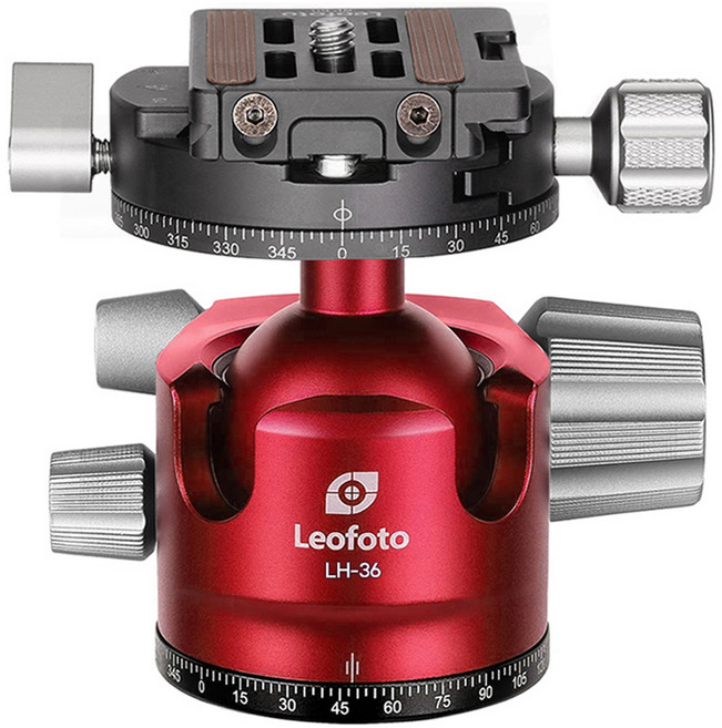 레오포토 파노라마 패닝 클램프 볼헤드, LH-36R+NP-50 (레드), 1개