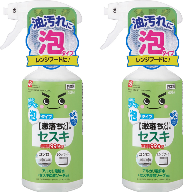 LEC 激落君 倍半碳酸鈉 電解水泡沫噴霧 清潔劑, 400ml, 2瓶