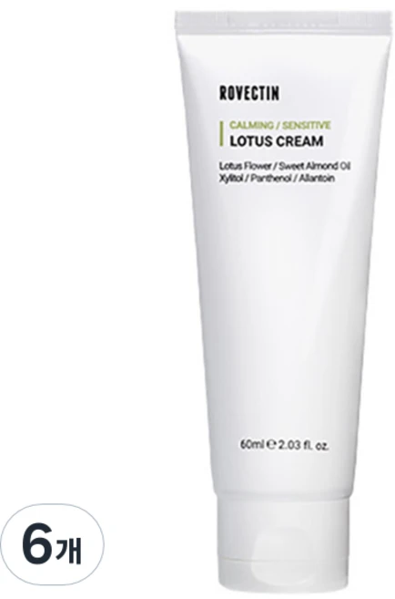 로벡틴 카밍 로터스 클린 연꽃수 수분크림, 60ml, 6개 - 쿠팡