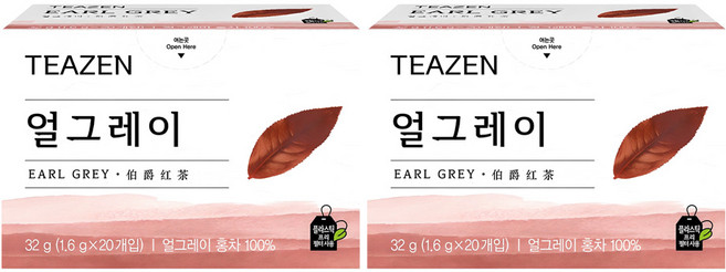 티젠 얼그레이 홍차, 1.6g, 20개입, 2개