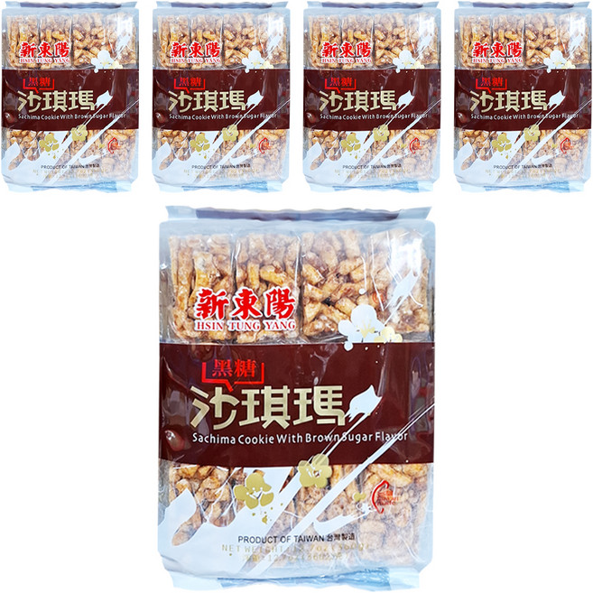 新東陽 黑糖沙琪瑪 12個, 360g, 5袋