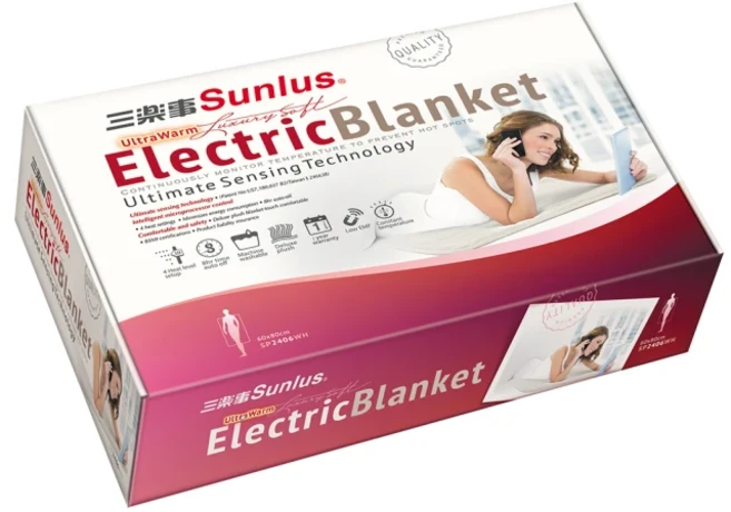 Sunlus 三樂事 親密舒眠電熱毯 SP2406WH, 80 x 60cm