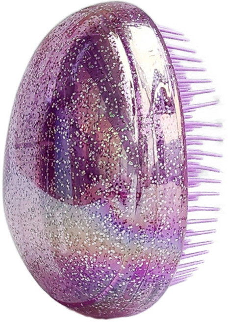 글링 뷰티페블 휴대용 컴팩트 헤어브러쉬, 퍼플, 1개