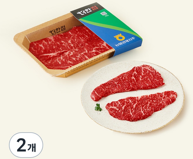 농협경제지주 더한점 채끝 1+등급 구이용 (냉장), 2개, 200g