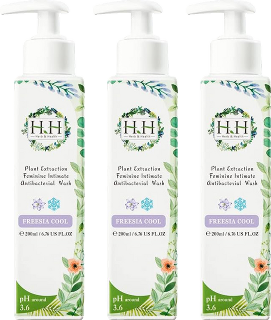 HH 草本新淨界 私密植萃抗菌潔淨露 沁涼蒼蘭, 200ml, 3瓶