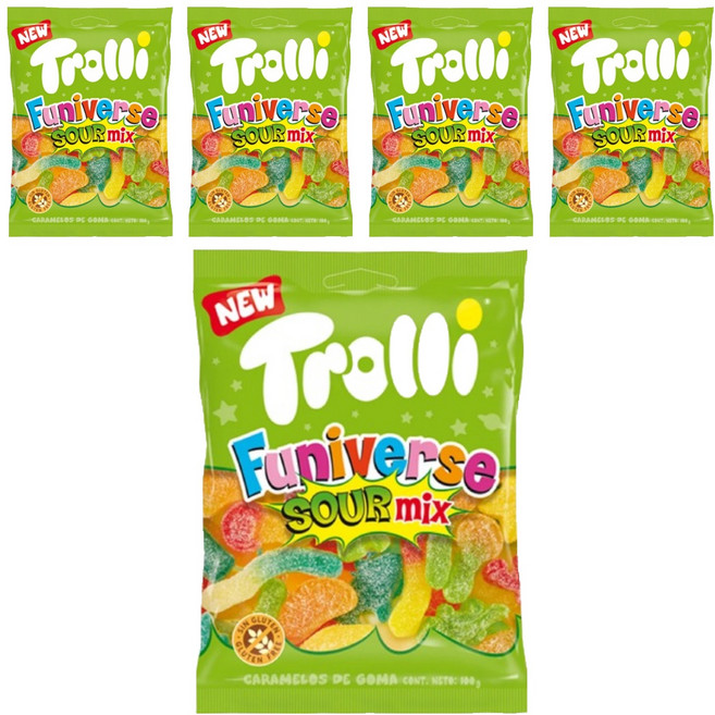 Trolli Funiverse綜合酸味軟糖, 100g, 5包
