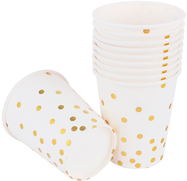 컨페티 파티컵 화이트 240ml, 30개입, 4개