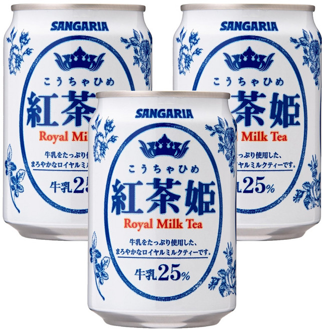 SANGARIA 山加利 紅茶姬皇家奶茶, 275ml, 3罐