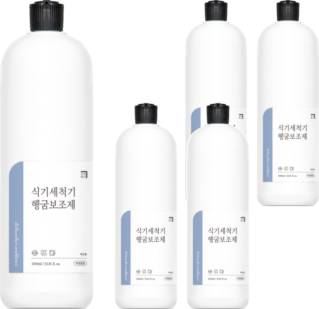 살림백서 식기세척기 린스, 1L, 5개