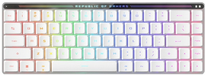 ASUS 華碩 Falchion RX Low Profile 電競 Wireless 鍵盤 白色 M603 65% 紅軸
