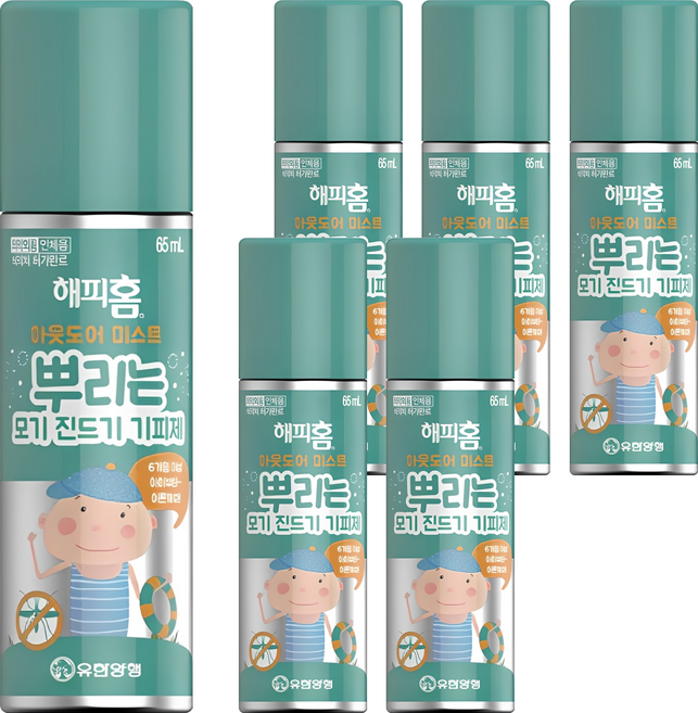 해피홈 모기 진드기 기피제 아웃도어 미스트, 65ml, 6개