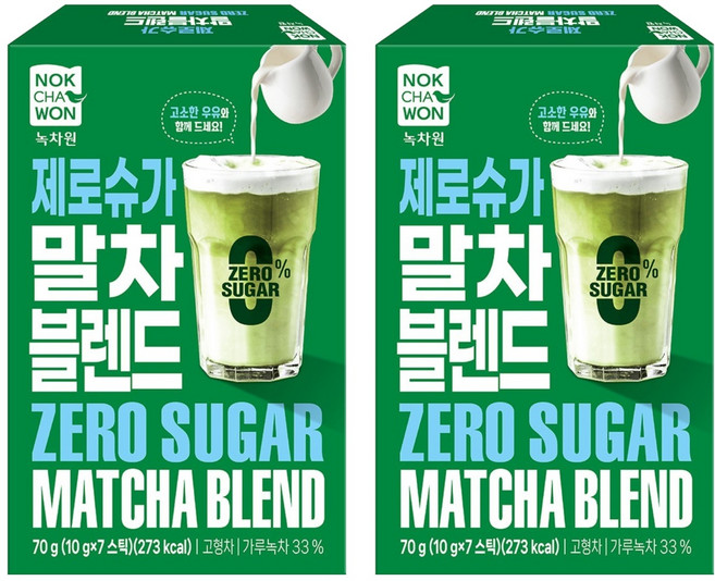 녹차원 제로슈가 말차블렌드, 10g, 7개입, 2개