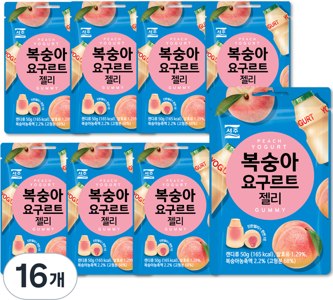 SEOJU 西洲 水蜜桃優格果凍, 50g, 16個